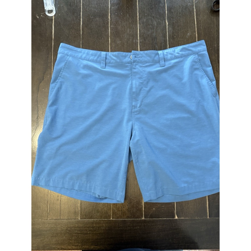 Southern Tide Performance Golf Shorts Mens 42 Blue Stretch Flat Front 9" Inseam